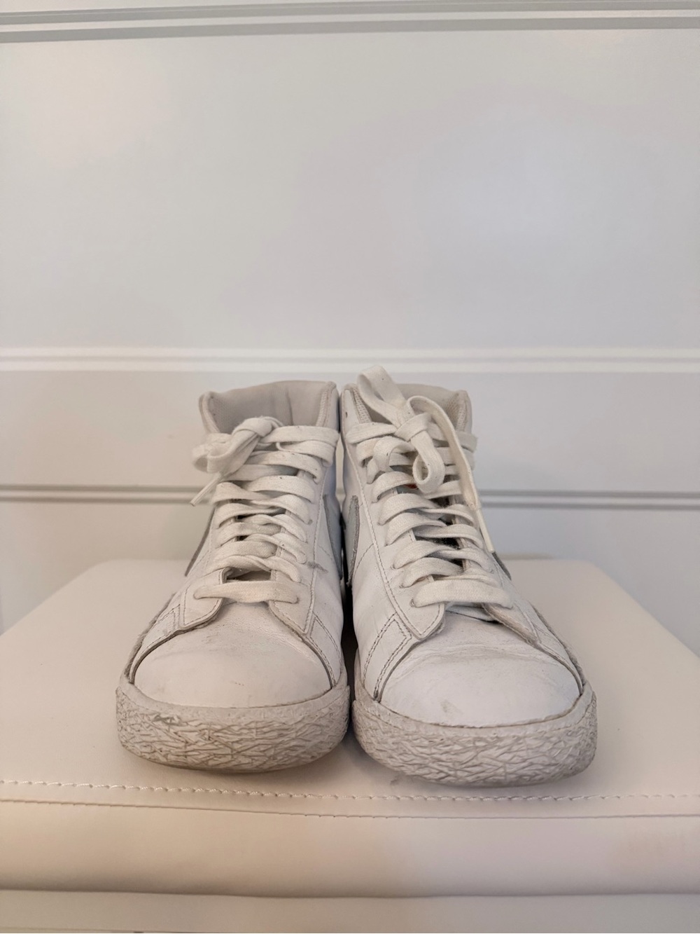 Nike Blazer Mid ‘77 White/Blue High-Top Sneakers - Picture 4 of 4